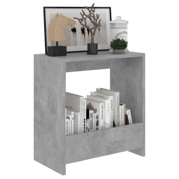 vidaXL Τραπέζι Βοηθητικό Γκρι Σκυροδέματος 50x26x50cm Επεξ. Ξύλο 1 τεμ.