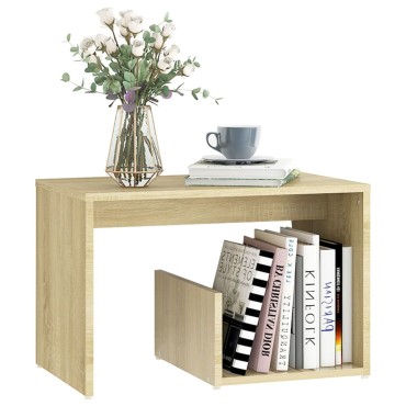 vidaXL Τραπεζάκι Βοηθητικό Sonoma Δρυς 59x36x38cm από Επεξ. Ξύλο 1 τεμ.