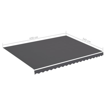 vidaXL Τεντόπανο Ανταλλακτικό Ανθρακί 4,5 x 3,5 μ.