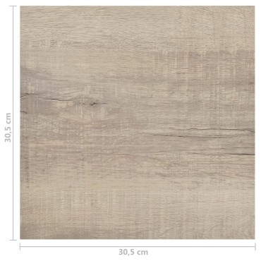 vidaXL Δάπεδο Αυτοκόλλητο Taupe 20 τεμ. 1,86 μ² από PVC