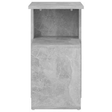 vidaXL Τραπέζι Βοηθητικό Γκρι Σκυροδέματος 36x30x56cm Επεξ. Ξύλο 1 τεμ.