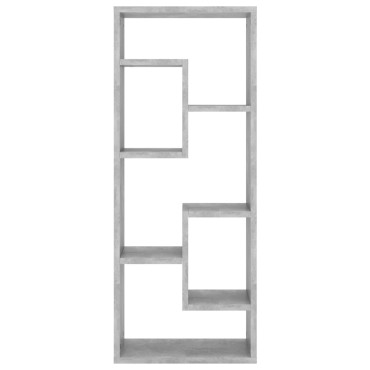 vidaXL Ραφιέρα Τοίχου Γκρι Σκυροδέματος 36x16x90cm από Επεξ. Ξύλο 1 τεμ.