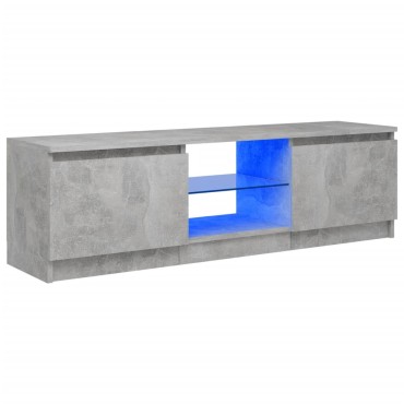 vidaXL Έπιπλο Τηλεόρασης με LED Γκρι Σκυρδέματος 120x30x36cm