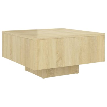 vidaXL Τραπεζάκι Σαλονιού Sonoma Δρυς 60x60x31,5cm Επεξ. Ξύλο 1 τεμ.