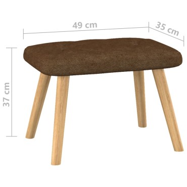 vidaXL Πολυθρόνα Relax Καφέ Υφασμάτινη με Σκαμπό 61,5x69x95,5cm 1 τεμ.