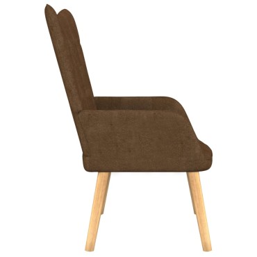 vidaXL Πολυθρόνα Relax Καφέ Υφασμάτινη με Σκαμπό 61,5x69x95,5cm 1 τεμ.