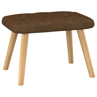 vidaXL Πολυθρόνα Relax Καφέ Υφασμάτινη με Σκαμπό 61,5x69x95,5cm 1 τεμ.