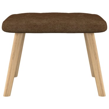 vidaXL Πολυθρόνα Relax Καφέ Υφασμάτινη με Σκαμπό 61,5x69x95,5cm 1 τεμ.