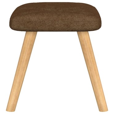 vidaXL Πολυθρόνα Relax Καφέ Υφασμάτινη με Σκαμπό 61,5x69x95,5cm 1 τεμ.