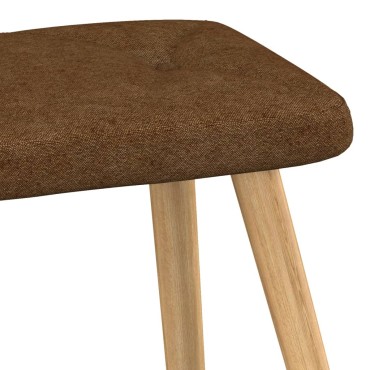 vidaXL Πολυθρόνα Relax Καφέ Υφασμάτινη με Σκαμπό 61,5x69x95,5cm 1 τεμ.