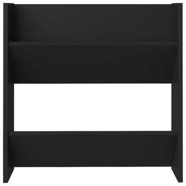 vidaXL Παπουτσοθήκες Τοίχου 4 τεμ. Μαύρο 60x18x60cm από Επεξ. Ξύλο