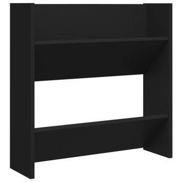 vidaXL Παπουτσοθήκες Τοίχου 4 τεμ. Μαύρο 60x18x60cm από Επεξ. Ξύλο
