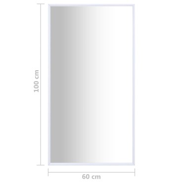 vidaXL Καθρέφτης Λευκός 100 x 60 εκ.