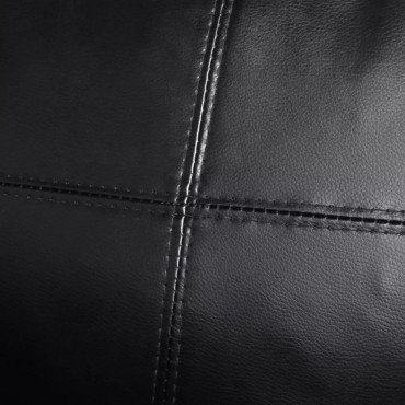 vidaXL Καναπές Γωνιακός Αρθρωτός Τριθέσιος Μαύρος από Συνθετικό Δέρμα 188x122x77cm 1 τεμ.