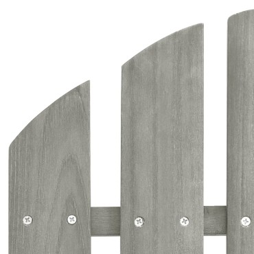 vidaXL Καρέκλα Κήπου Adirondack Διθέσια Γκρι Ξύλο Ελάτης & Υποπόδιο 119,5x147,5x89,5cm 1 τεμ.