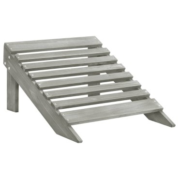 vidaXL Καρέκλα Κήπου Adirondack Διθέσια Γκρι Ξύλο Ελάτης & Υποπόδιο 119,5x147,5x89,5cm 1 τεμ.