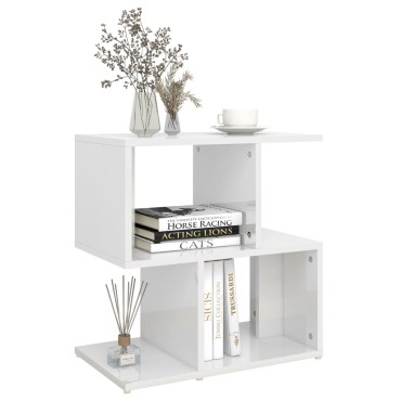 vidaXL Κομοδίνα 2 τεμ. Γυαλιστερό Λευκό 50x30x51,5cm από Επεξ. Ξύλο