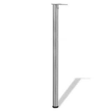 242138 4 Height Adjustable Table Legs Brushed Nickel 1100 mm