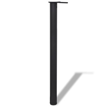 242140 4 Height Adjustable Table Legs Black 870 mm