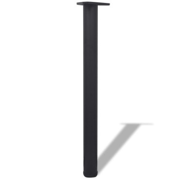 242148 4 Height Adjustable Table Legs Black 710 mm