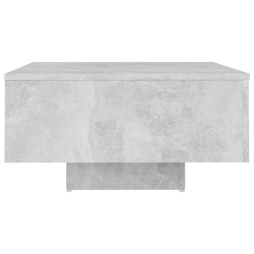 vidaXL Τραπεζάκι Σαλονιού Γκρι Σκυροδέματος 60x60x31,5cm Επεξ. Ξύλο 1 τεμ.