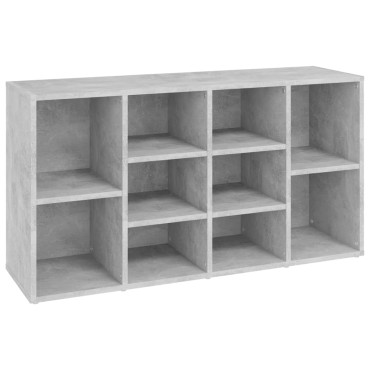 vidaXL Παπουτσοθήκη Γκρι Σκυροδέματος 103x30x54,5 εκ. από Επεξ. Ξύλο