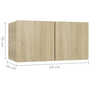 vidaXL Ντουλάπι Τηλεόρασης Κρεμαστό Sonoma Δρυς 60x30x30cm