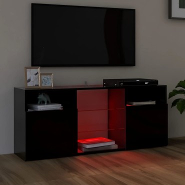 vidaXL Έπιπλο Τηλεόρασης με LED Μαύρο 120x35x15,5cm