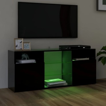 vidaXL Έπιπλο Τηλεόρασης με LED Μαύρο 120x35x15,5cm