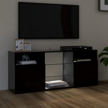vidaXL Έπιπλο Τηλεόρασης με LED Μαύρο 120x35x15,5cm