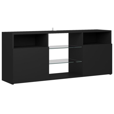 vidaXL Έπιπλο Τηλεόρασης με LED Μαύρο 120x35x15,5cm