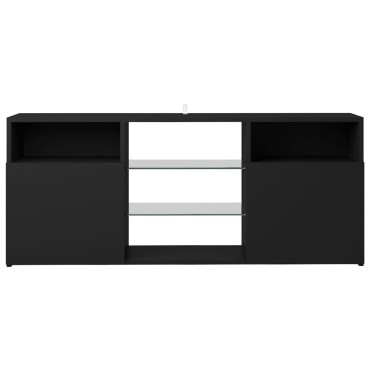 vidaXL Έπιπλο Τηλεόρασης με LED Μαύρο 120x35x15,5cm