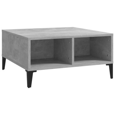 vidaXL Τραπεζάκι Σαλονιού Γκρι Σκυρ. 60x60x30cm Επεξεργασμένο Ξύλο 1 τεμ.