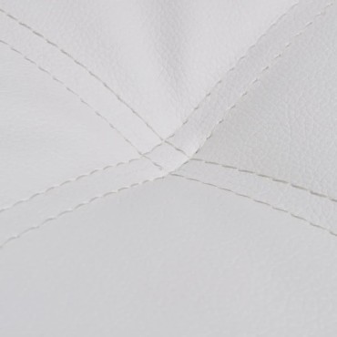 vidaXL Σεζλόνγκ με Μαξιλάρι Λευκή από Συνθετικό Δέρμα 150x55x72cm 1 τεμ.