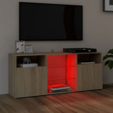 vidaXL Έπιπλο Τηλεόρασης με LED Sonoma Δρυς 120x30x50cm