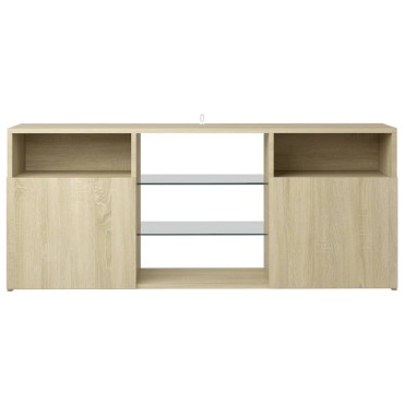 vidaXL Έπιπλο Τηλεόρασης με LED Sonoma Δρυς 120x30x50cm