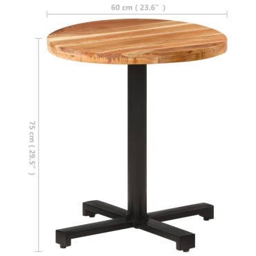 vidaXL Τραπέζι Bistro Στρογγυλό 70x75cm Μασίφ Ξύλο Ακακίας 1 τεμ.