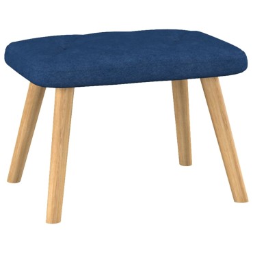 vidaXL Πολυθρόνα Relax Μπλε Υφασμάτινη με Σκαμπό 61,5x69x95,5cm 1 τεμ.