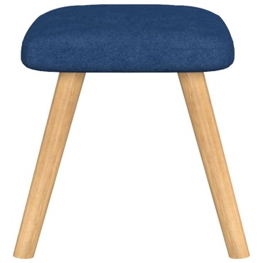 vidaXL Πολυθρόνα Relax Μπλε Υφασμάτινη με Σκαμπό 61,5x69x95,5cm 1 τεμ.