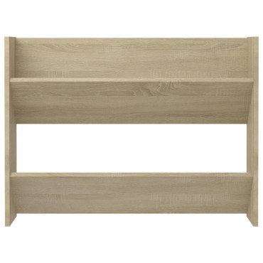 vidaXL Παπουτσοθήκη Τοίχου Sonoma Δρυς 80x18x60cm Επεξ. Ξύλο