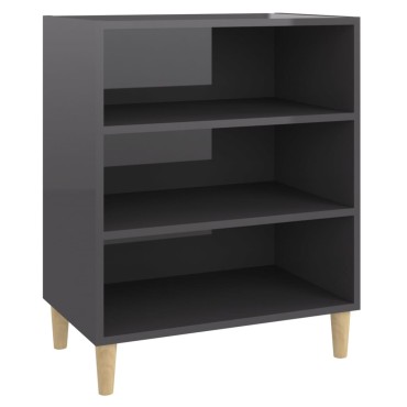 vidaXL Συρταριέρα Γυαλιστερό Γκρι 57x35x70cm από Επεξ. Ξύλο 1 τεμ.
