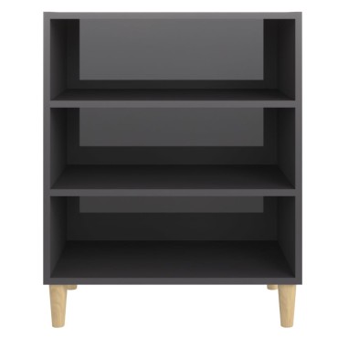 vidaXL Συρταριέρα Γυαλιστερό Γκρι 57x35x70cm από Επεξ. Ξύλο 1 τεμ.
