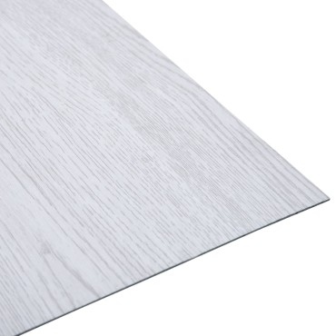 vidaXL Δάπεδο Αυτοκόλλητο Λευκό 20 τεμ. 1,86 μ² από PVC