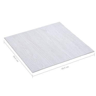 vidaXL Δάπεδο Αυτοκόλλητο Λευκό 20 τεμ. 1,86 μ² από PVC
