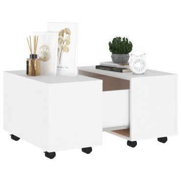 vidaXL Τραπεζάκι Σαλονιού Λευκό 60x60x38cm από Επεξ. Ξύλο 1 τεμ.