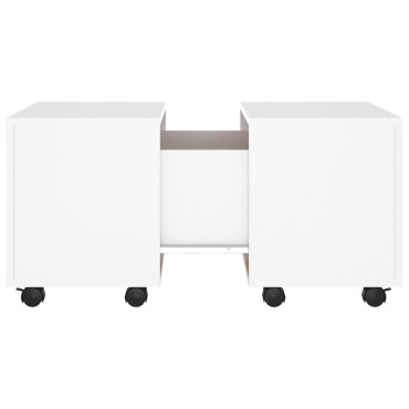 vidaXL Τραπεζάκι Σαλονιού Λευκό 60x60x38cm από Επεξ. Ξύλο 1 τεμ.