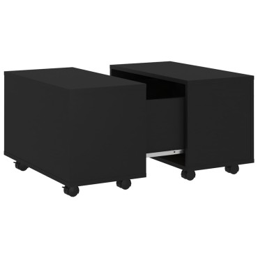vidaXL Τραπεζάκι Σαλονιού Μαύρο 60x60x38cm από Επεξ. Ξύλο 1 τεμ.