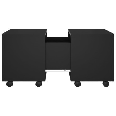 vidaXL Τραπεζάκι Σαλονιού Μαύρο 60x60x38cm από Επεξ. Ξύλο 1 τεμ.