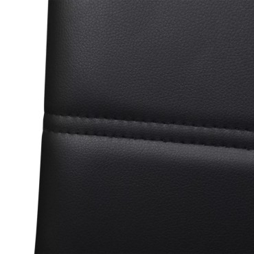 vidaXL Καρέκλες Τραπεζαρίας «Πρόβολος» 2 τεμ. Μαύρες Συνθετικό Δέρμα 41x52,5x102,5cm