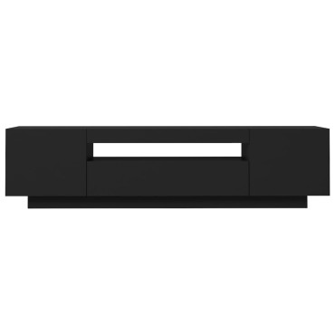 vidaXL Έπιπλο Τηλεόρασης με LED Μαύρο 160x35x40 εκ.